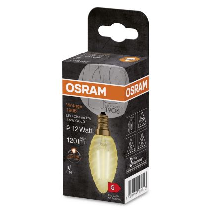 LED Sijalica VINTAGE E14/1,5W/230V 2400K - Osram