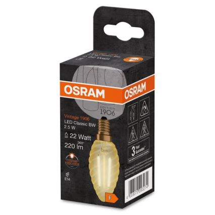 LED Sijalica VINTAGE E27/2,5W/230V 2400K - Osram