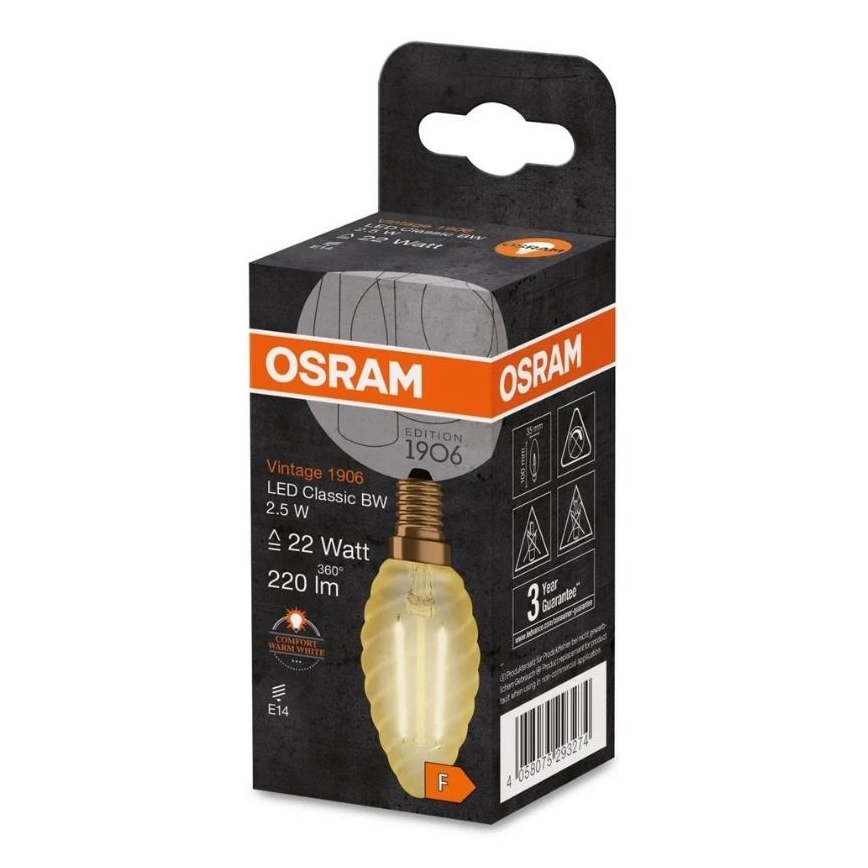 LED Sijalica VINTAGE E27/2,5W/230V 2400K - Osram