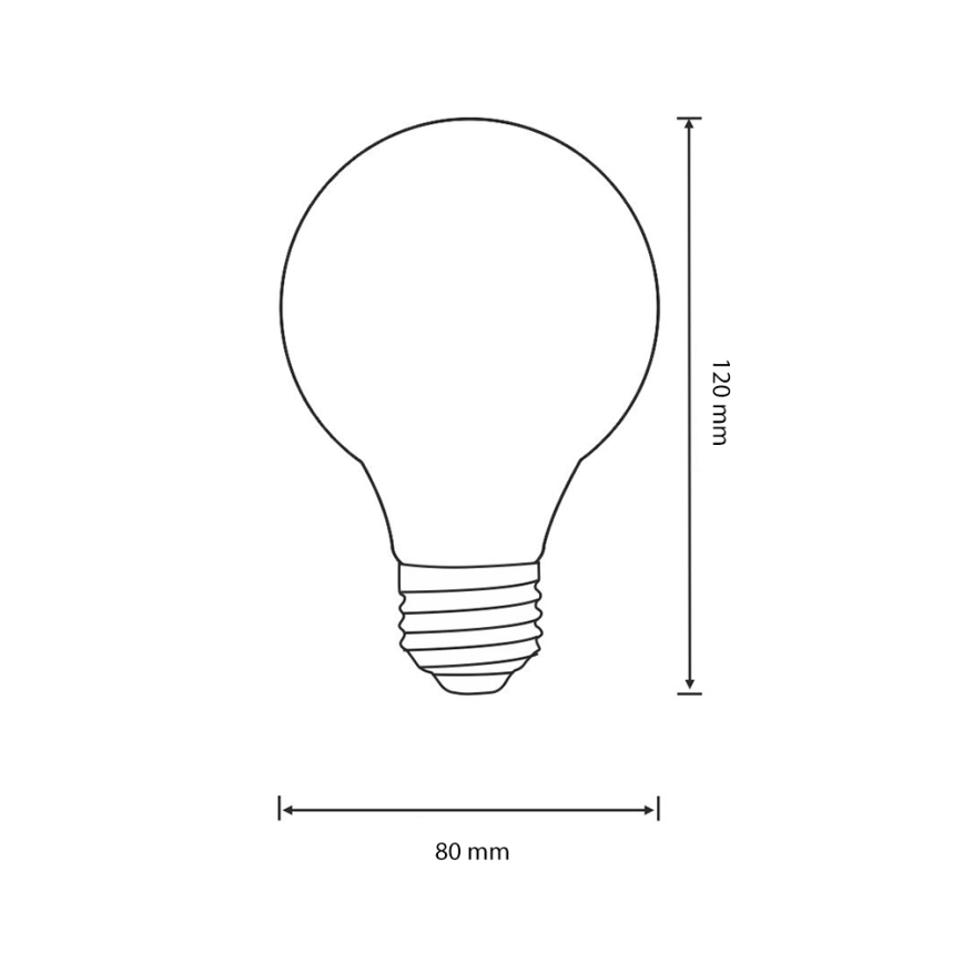LED Sijalica VINTAGE E27/4W/230V 80x120 mm 2200K
