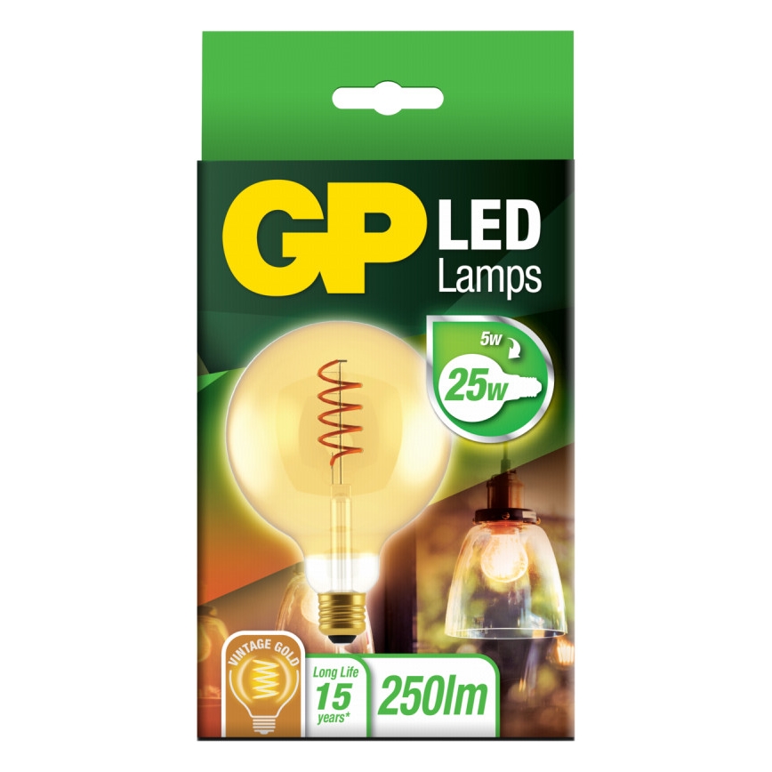 LED Sijalica VINTAGE G125 E27/5W/230V 2000K - GP