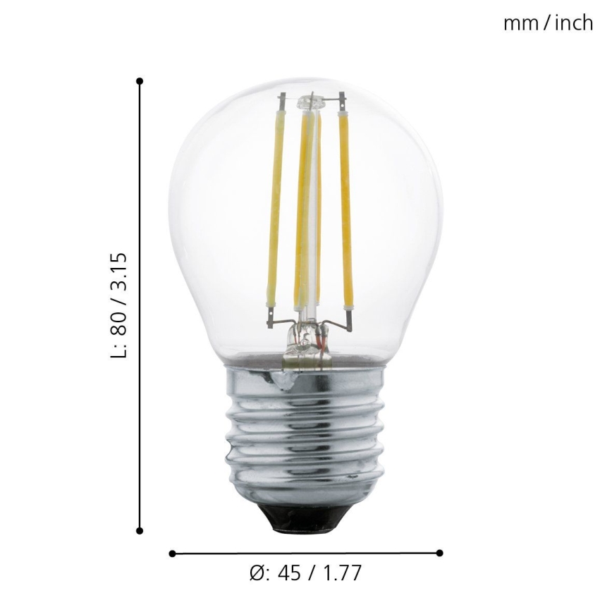 LED Sijalica VINTAGE G45 E27/4W/230V 2700K - Eglo 11762