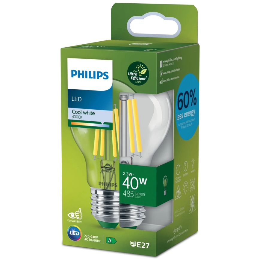 LED Sijalica VINTAGE Philips A60 E27/2,3W/230V 4000K
