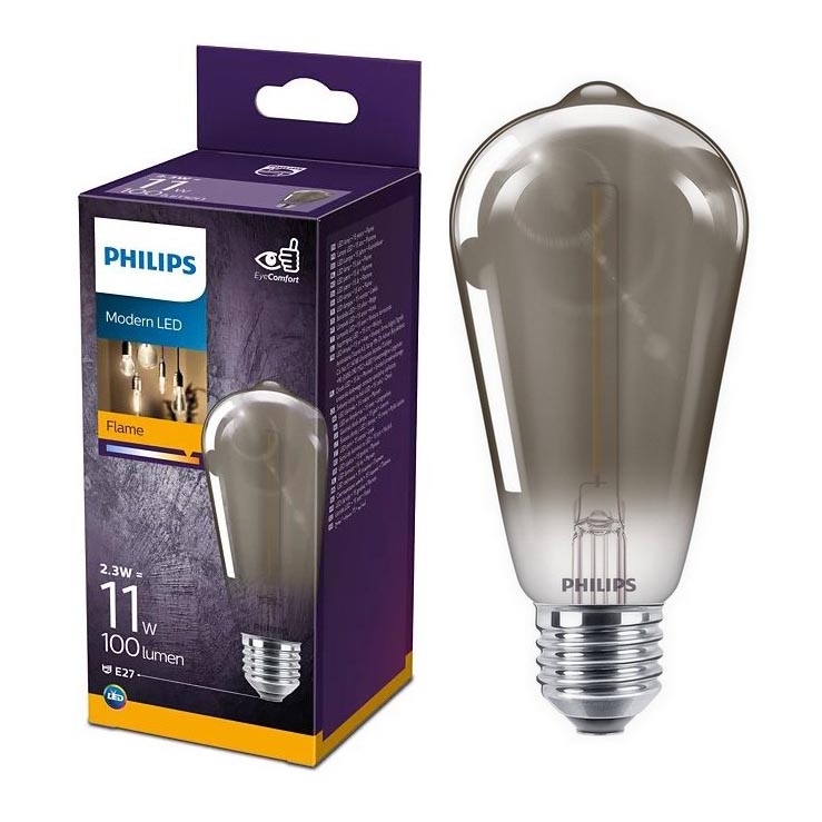 LED Sijalica VINTAGE Philips ST64 E27/2,3W/230V 1800K