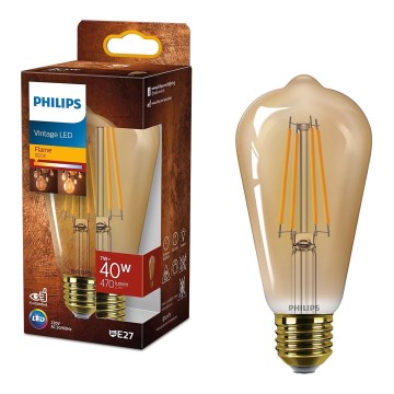 LED Sijalica VINTAGE Philips ST64 E27/7W/230V 1800K