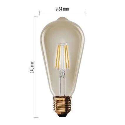 LED Sijalica VINTAGE ST64 E27/4,5W/230V 2200K