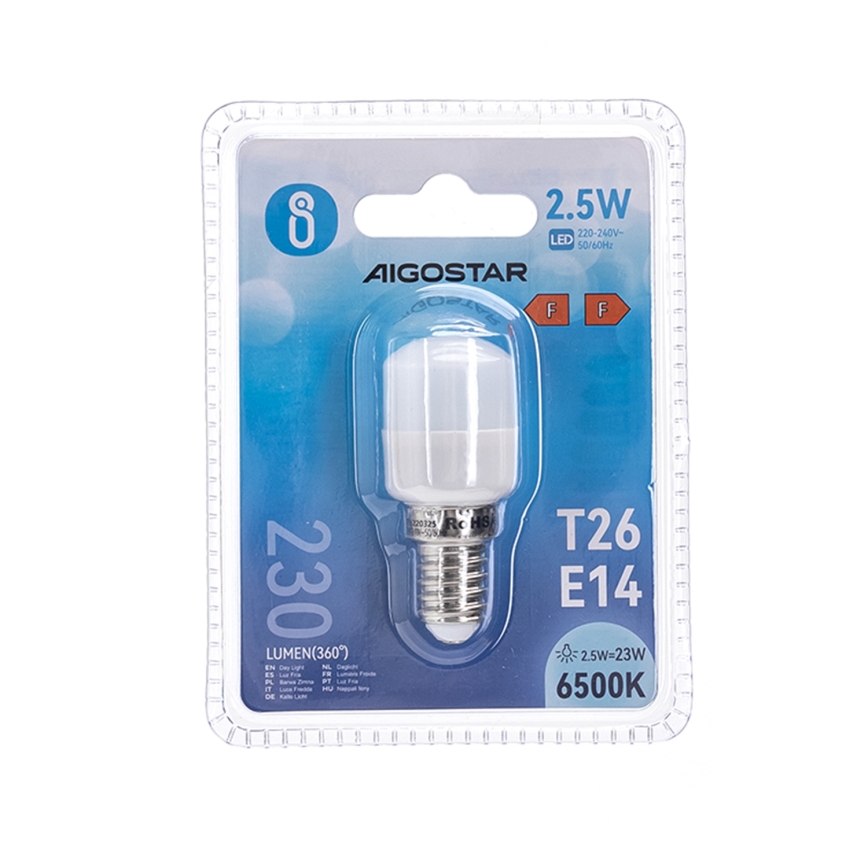 LED Sijalica za frižider T26 E14/2,5W/230V 6500K - Aigostar