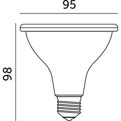 LED Sijalica za rast biljaka PLANTY E27/9W/230V 1200K bela