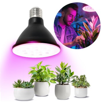 LED Sijalica za rast biljaka PLANTY E27/9W/230V 1200K crno