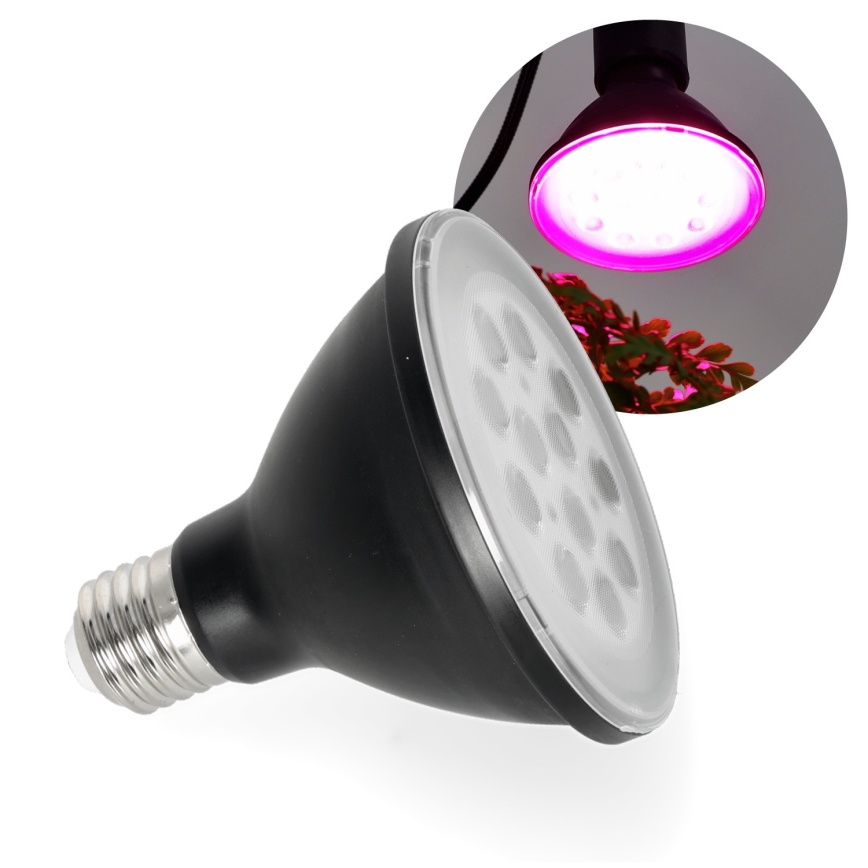 LED Sijalica za rast biljaka PLANTY E27/9W/230V 1200K crno