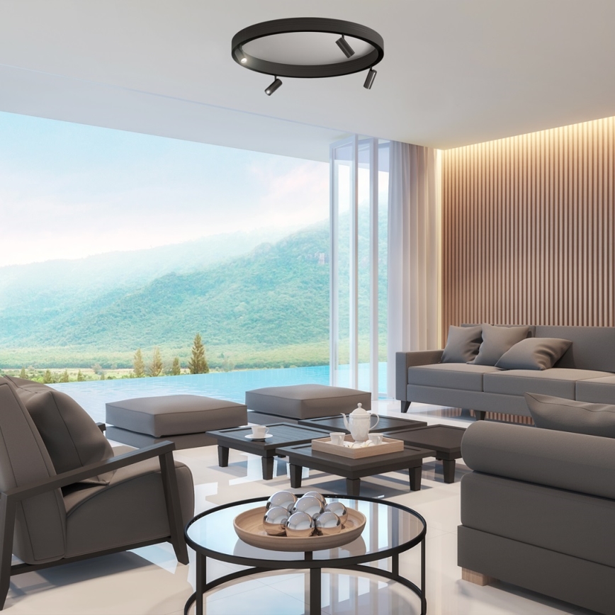 LED šinski spot MAGNETIC TRACK LED/7W/48V 3000K crna