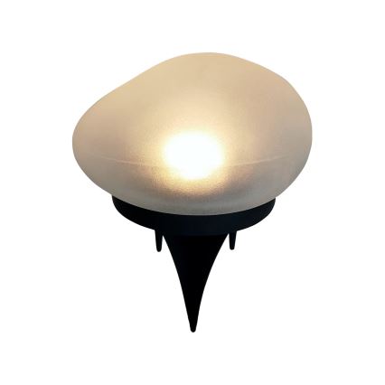 LED solarna lampa 2×LED, 1,2 V, 300 mAh, IP44, crna/bela