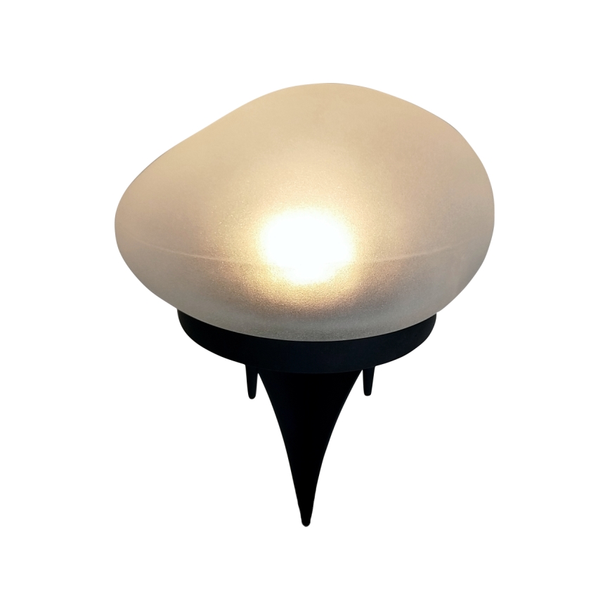 LED solarna lampa 2×LED, 1,2 V, 300 mAh, IP44, crna/bela