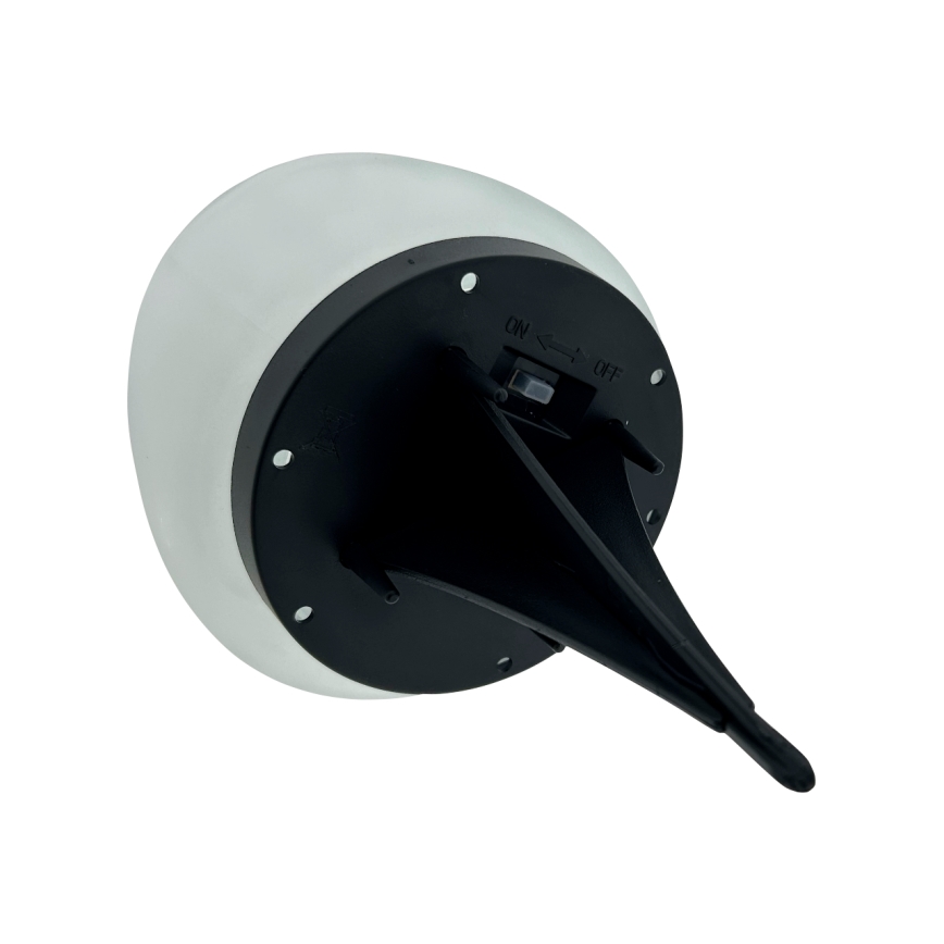 LED solarna lampa 2×LED, 1,2 V, 300 mAh, IP44, crna/bela