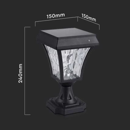 LED Solarna lampa 3u1 LED/2W/5,5V 3000K/6000K IP65 2200 mAh