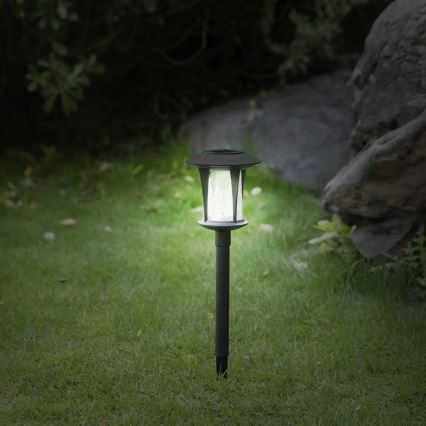 LED Solarna lampa BOLTON LED/1,2V IP44 crno