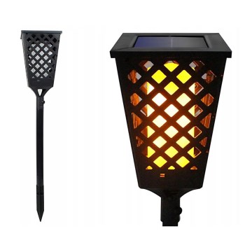 LED Solarna lampa LED/0,6W/5,5V IP65 107 cm crno