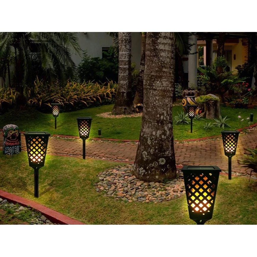 LED Solarna lampa LED/0,6W/5,5V IP65 107 cm crno