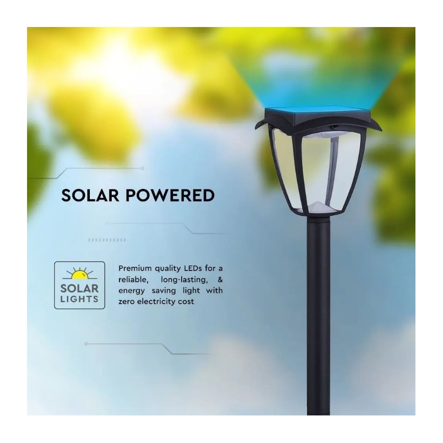LED Solarna lampa LED/2W/230V 93 cm 3000/6000K IP65 2200 mAh