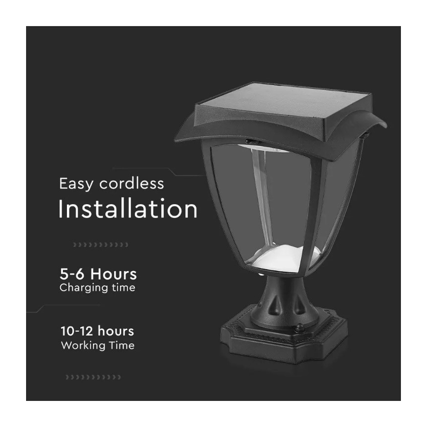 LED Solarna lampa LED/2W/3,7V 3000/6000K IP65