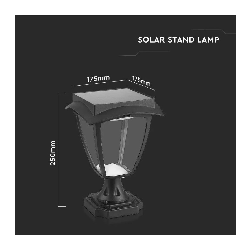 LED Solarna lampa LED/2W/3,7V 3000/6000K IP65