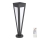 LED Solarna lampa LED/2W/3,7V IP65 3000K 2600 mAh crno + Daljinski upravljač