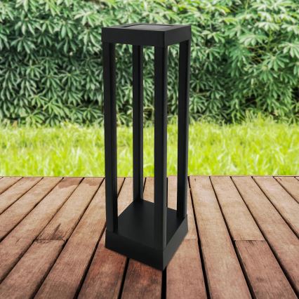 LED solarna lampa PALERMO LED/3,7V 500 mAh 46 cm IP44 crna