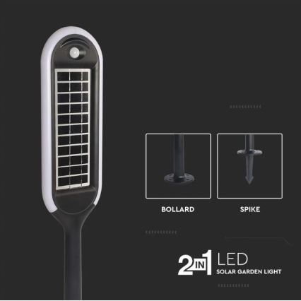LED solarna lampa sa senzorom BOLLARD LED/5W/5,5V 70 cm 3000K IP65 2000 mAh