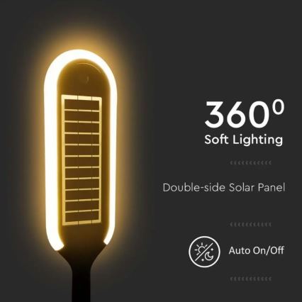 LED solarna lampa sa senzorom BOLLARD LED/5W/5,5V 70 cm 3000K IP65 2000 mAh