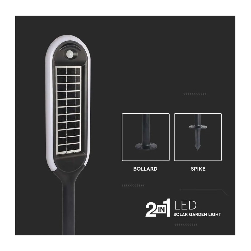LED solarna lampa sa senzorom BOLLARD LED/5W/5,5V 70 cm 4000K IP65 2000 mAh