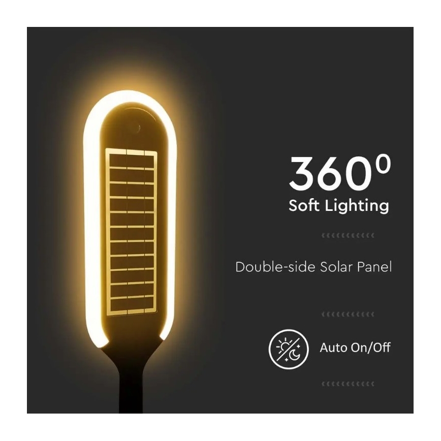 LED solarna lampa sa senzorom BOLLARD LED/5W/5,5V 70 cm 4000K IP65 2000 mAh