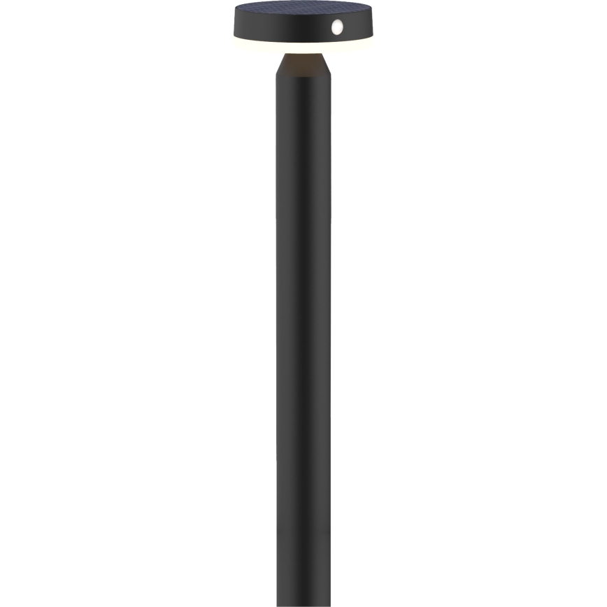 LED Solarna lampa sa senzorom GWINEA LED/4,5W/3,7V 2000 mAh 50 cm IP44 crno