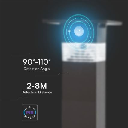 LED Solarna lampa sa senzorom LED/2,5W/3,7V IP54 3000K 2200 mAh