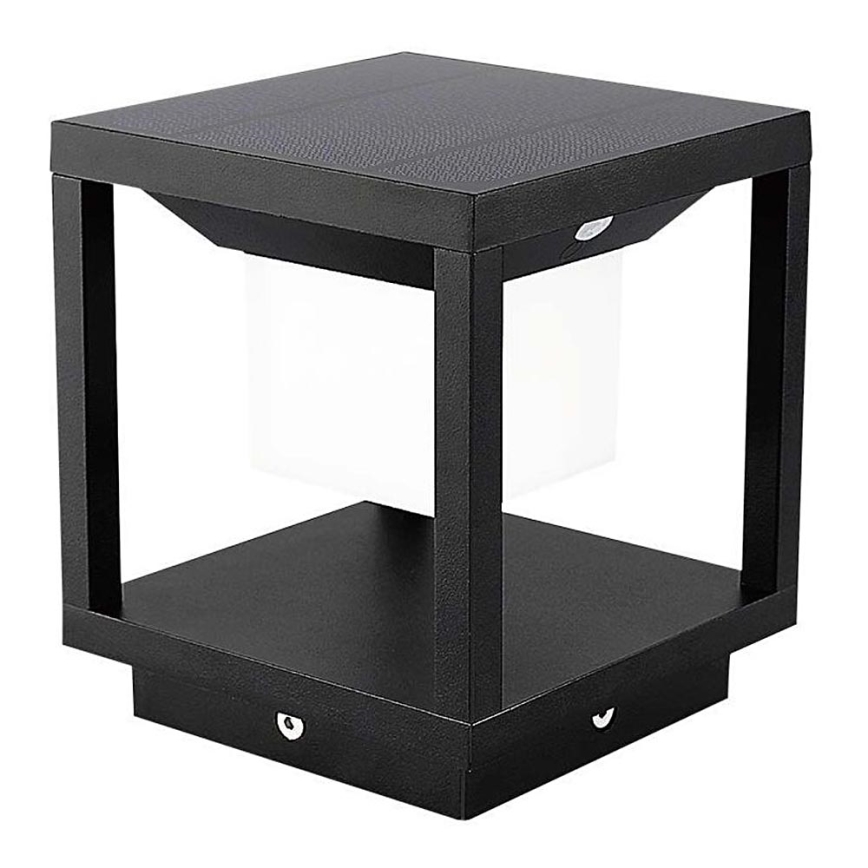 LED Solarna lampa sa senzorom LED/2W/5,5V 3000K IP65 2600 mAh crno