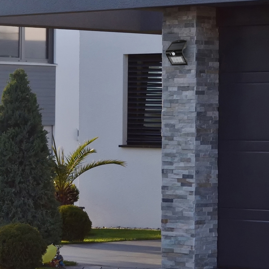 LED Solarna lampa sa senzorom za pokret i dan/noć LED/1,5W/1200 mAh 3,7V IP65