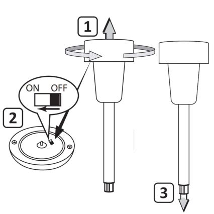 LED Solarna lampa STIK LED/1,2V IP44