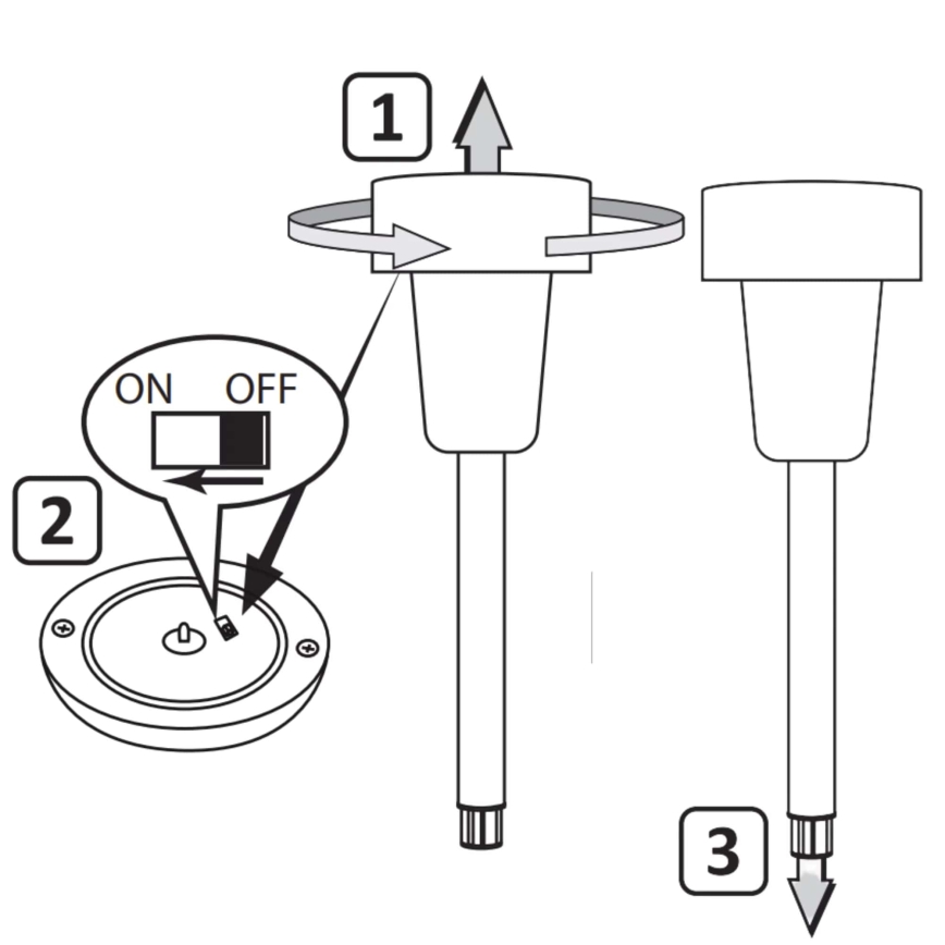 LED Solarna lampa STIK LED/1,2V IP44