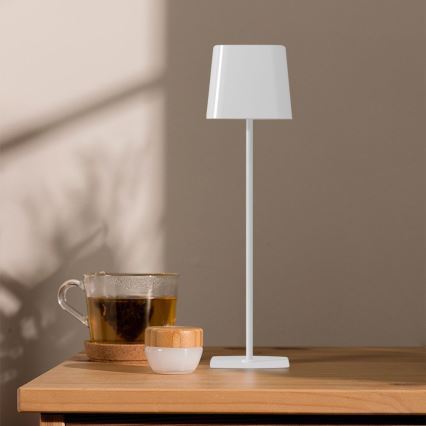 LED solarna prigušivi magnetna punjiva stona lampa na dodir LED/5W/5V 3000-6000K 3600 mAh IP65 bela