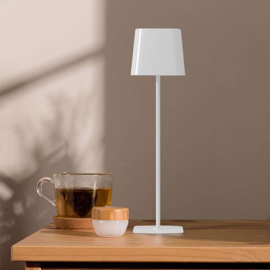 LED solarna prigušivi magnetna punjiva stona lampa na dodir LED/5W/5V 3000-6000K 3600 mAh IP65 bela