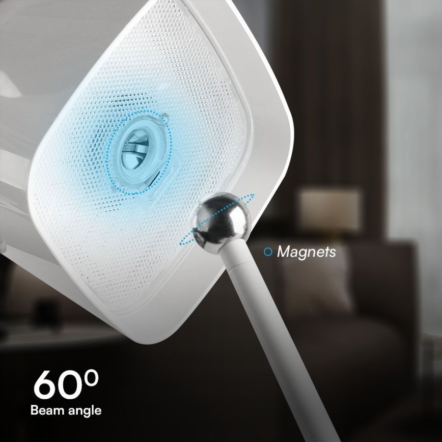 LED solarna prigušivi magnetna punjiva stona lampa na dodir LED/5W/5V 3000-6000K 3600 mAh IP65 bela