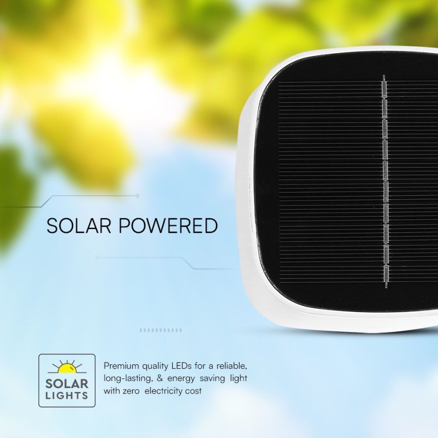 LED solarna prigušivi magnetna punjiva stona lampa na dodir LED/5W/5V 3000-6000K 3600 mAh IP65 bela
