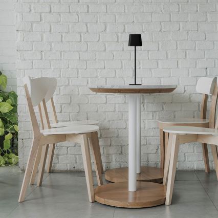 Solarna LED prigušiva magnetska dodirna punjiva stona lampa LED/5W/5V 3000-6000K 3600 mAh IP65 crna