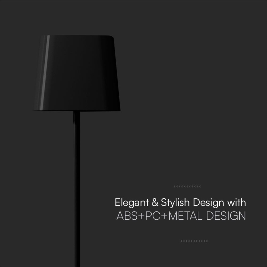 Solarna LED prigušiva magnetska dodirna punjiva stona lampa LED/5W/5V 3000-6000K 3600 mAh IP65 crna