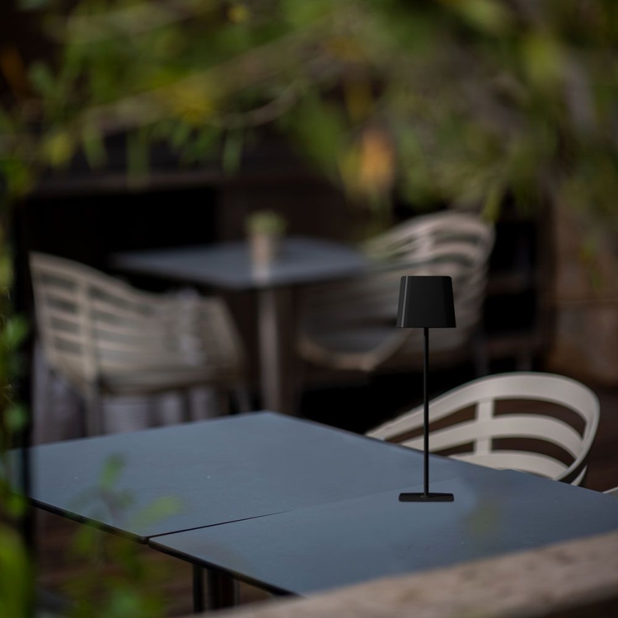 LED solarna prigušivi magnetna punjiva stona lampa na dodir LED/5W/5V 3000-6000K 3600 mAh IP65 crno