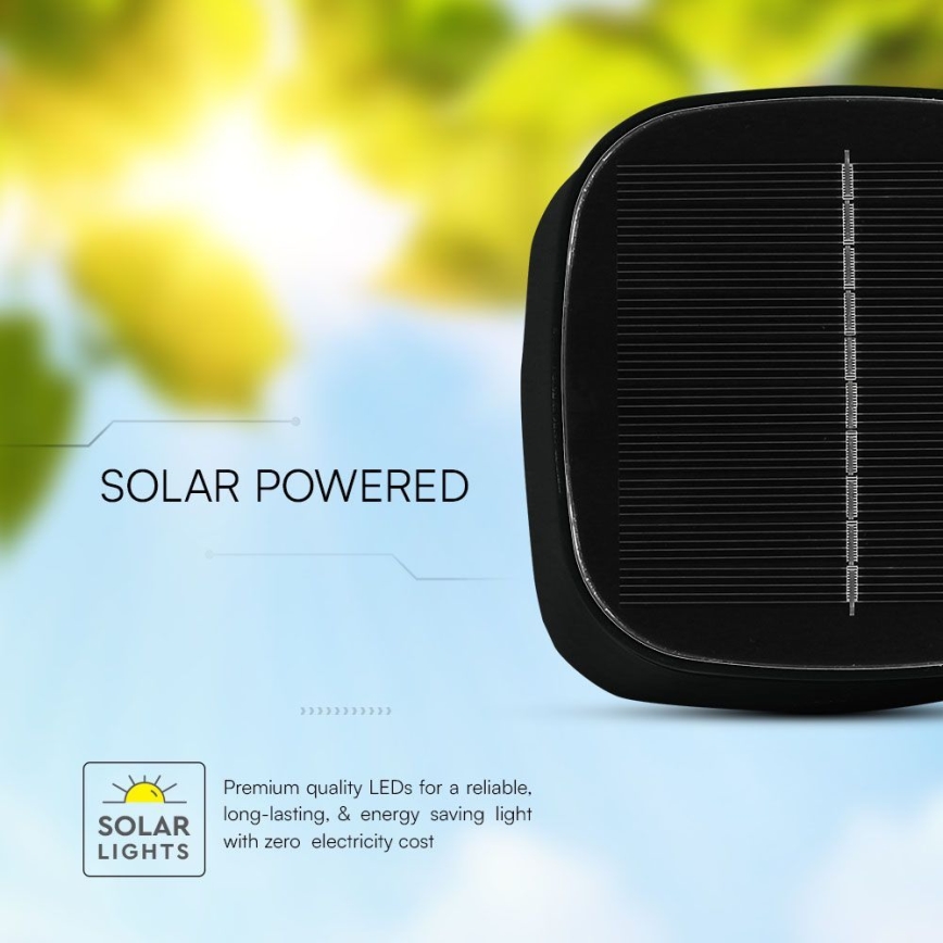 LED solarna prigušivi magnetna punjiva stona lampa na dodir LED/5W/5V 3000-6000K 3600 mAh IP65 crno