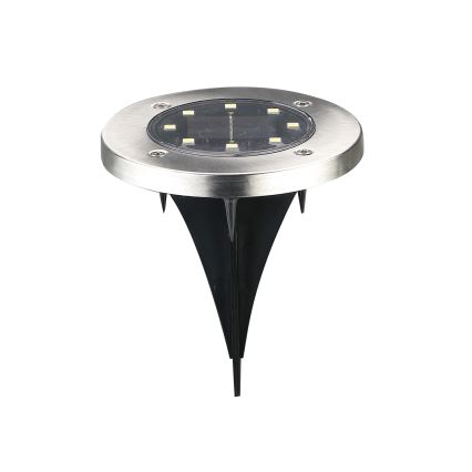LED Solarna rasveta za kućni prilaz SOLLY LED/1,2V 6500K pr. 11,5 cm 300 mAh IP44 mat krom