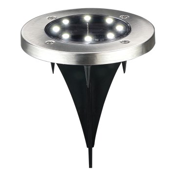LED Solarna rasveta za kućni prilaz SOLLY LED/1,2V 6500K pr. 11,5 cm 300 mAh IP44 mat krom
