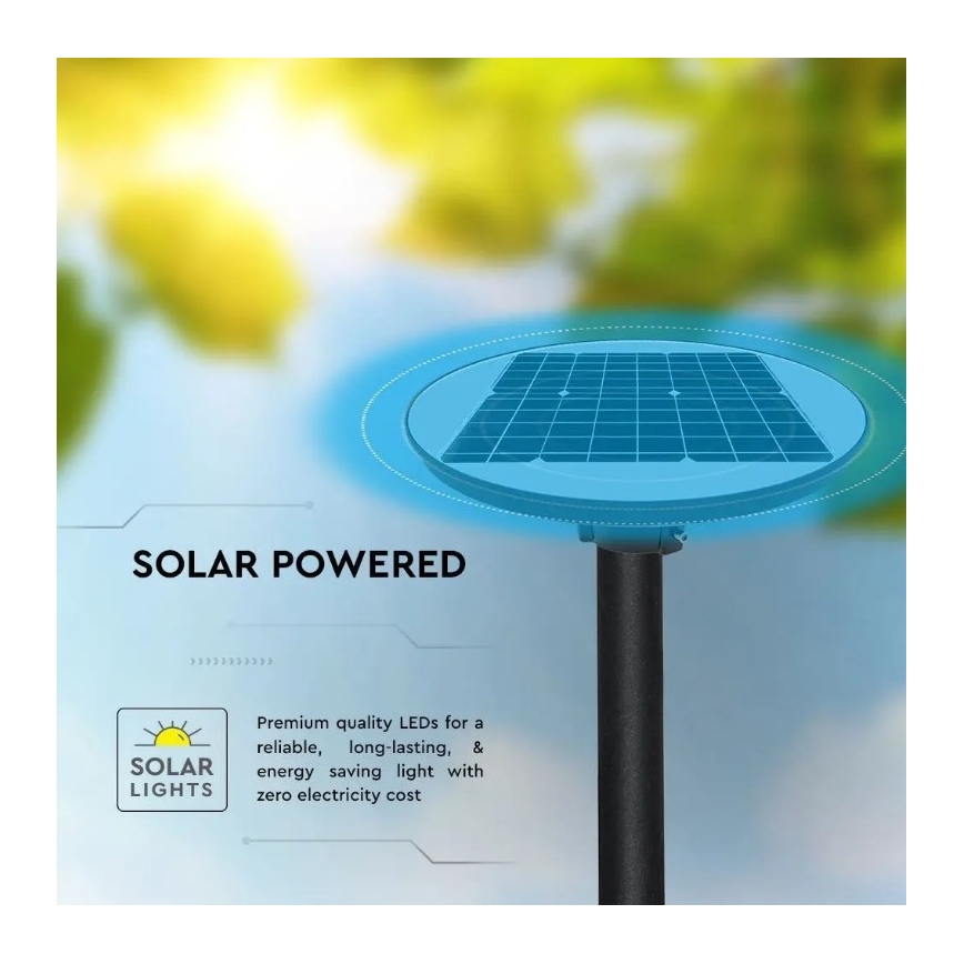 LED Solarna ulična svetiljka sa senzorom LED/10W/3,2V 6500K IP65+ Daljinski upravljač