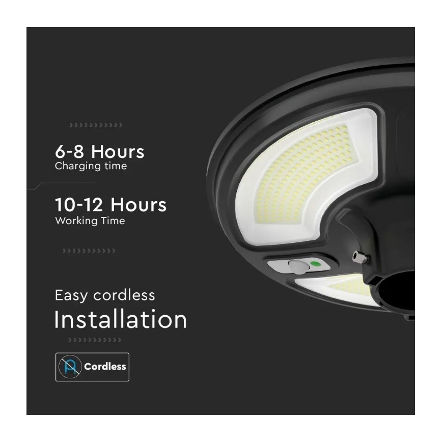 LED Solarna ulična svetiljka sa senzorom LED/10W/3,2V 6500K IP65+ Daljinski upravljač
