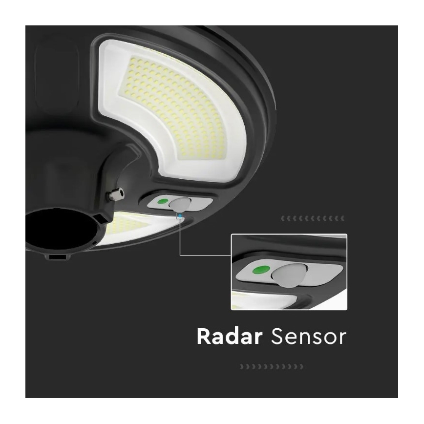 LED Solarna ulična svetiljka sa senzorom LED/10W/3,2V 6500K IP65+ Daljinski upravljač